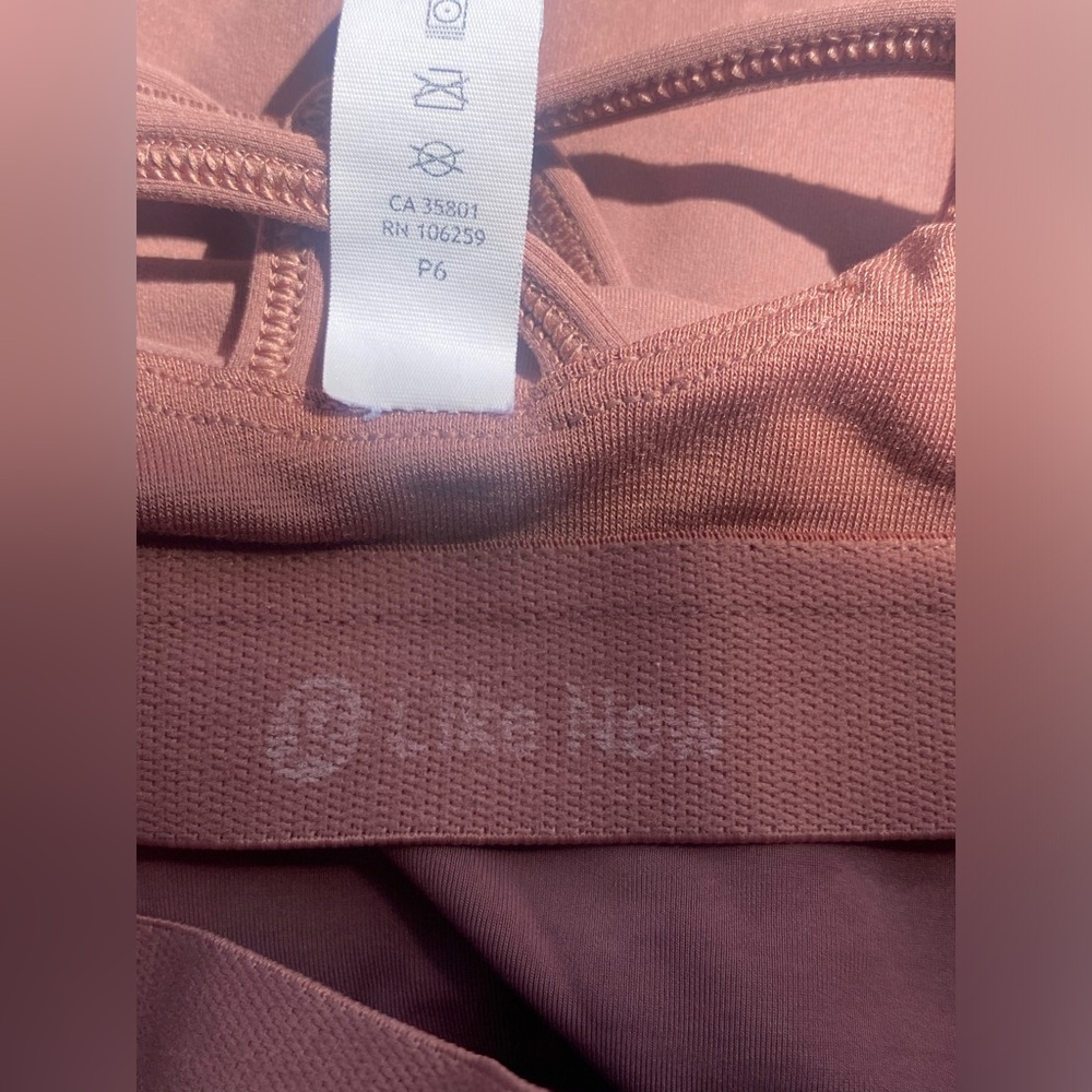 Lululemon Free To Be Tank Everlux Pink Taupe ~ Size 6 - Picture 7 of 9
